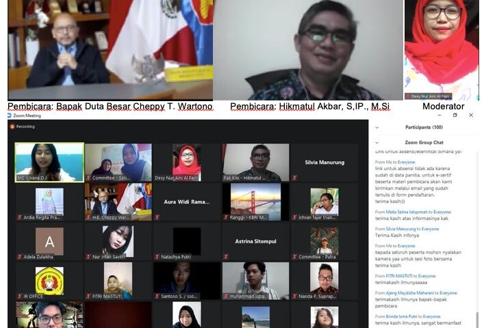 Mengulik Hubungan Indonesia – Meksiko di tengah pandemi Covid 19 melalui acara ” WEBINAR IR TALKS”