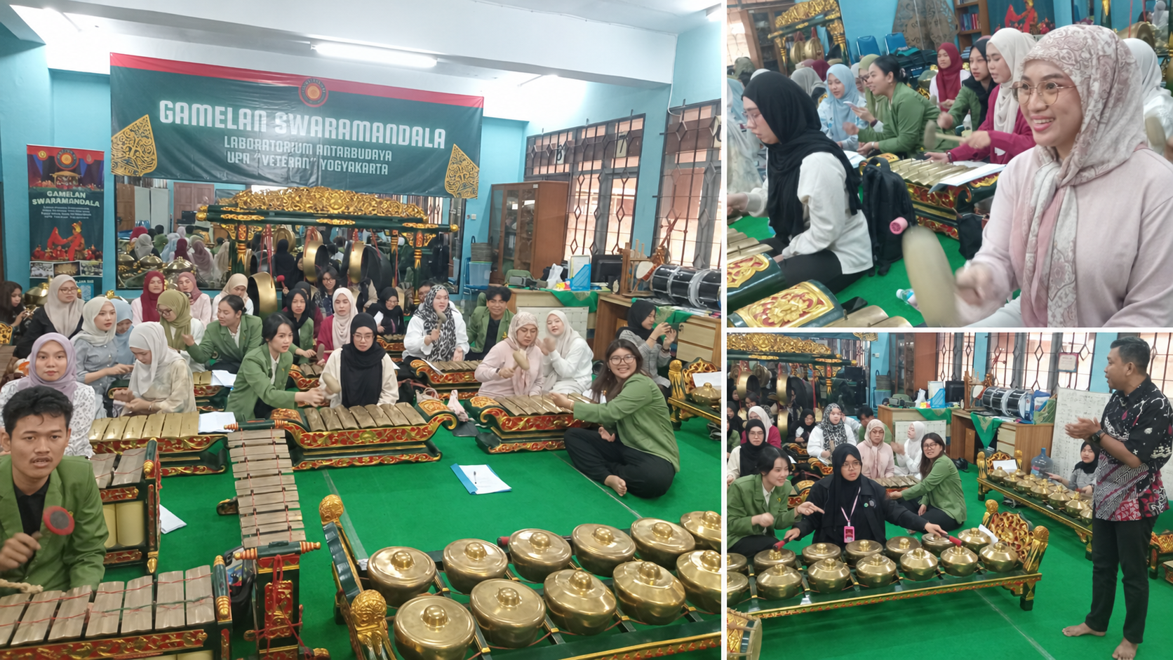 Mahasiswa UniSZA Belajar Gamelan Bersama di Laboratorium Antarbudaya UPN “Veteran” Yogyakarta